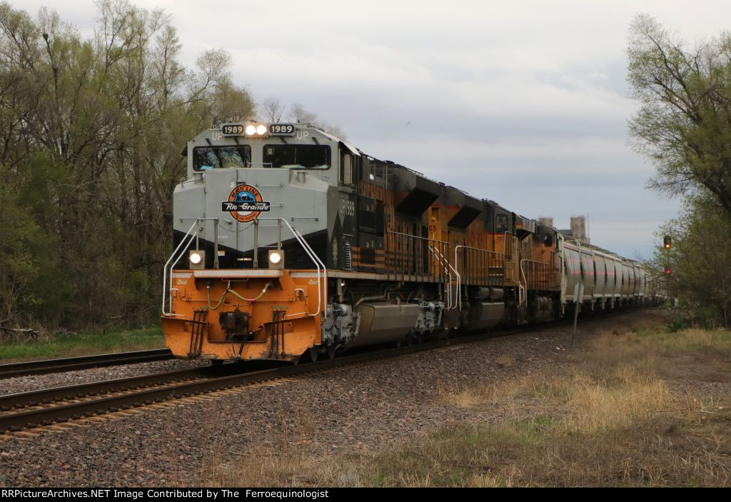 UP mixed freight 1989 West